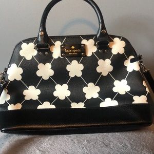 Kate Spade black and white floral purse